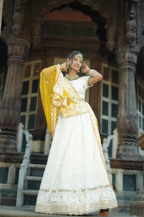Mint Green Sider Lehenga with Floral Prints