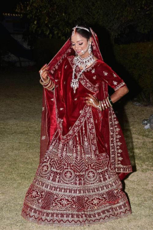 Ivory Gold Bridal Lehenga